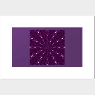 Pixel Patterns Amethyst Purple symmetric Posters and Art